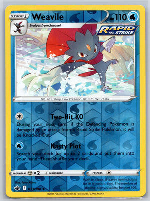 Weavile 031/198 [SWSH06: Chilling Reign]