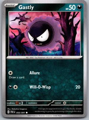 Gastly 055/091 [SV: Paldean Fates]