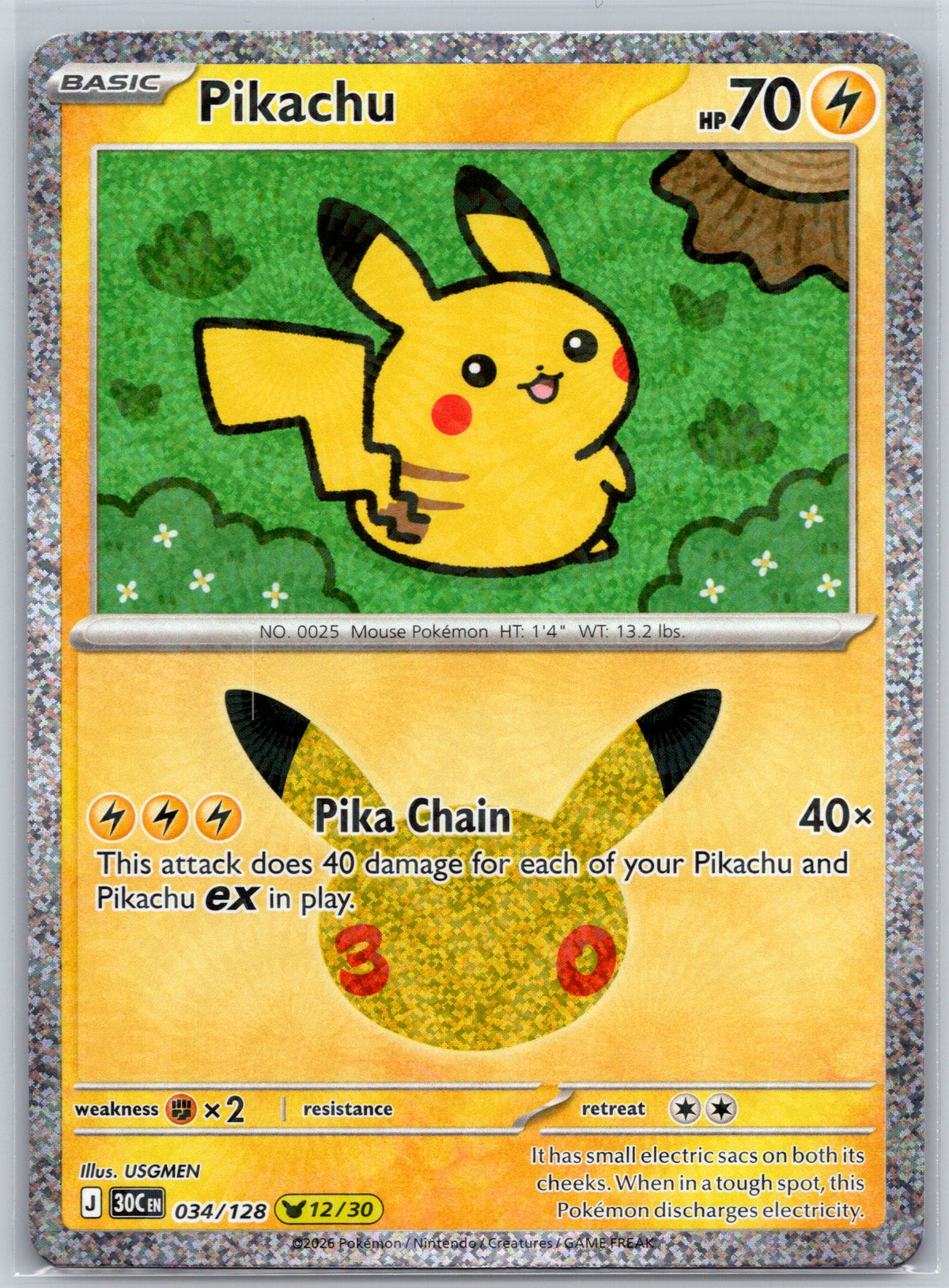 Pikachu - 034/128