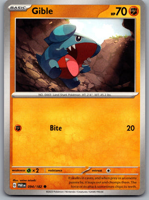 Gible 094/182 [SV04: Paradox Rift]