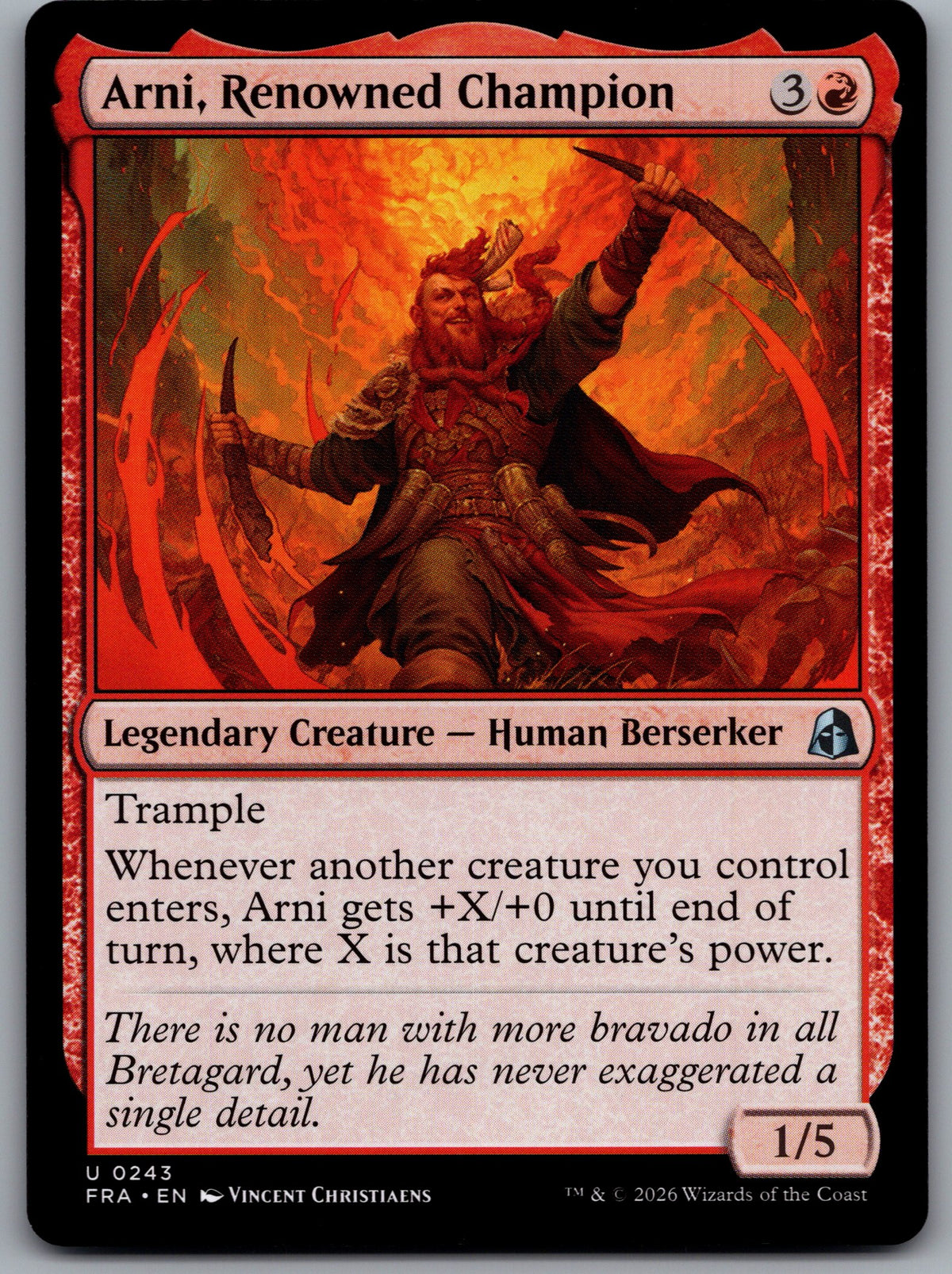 Arni, Renowned Champion