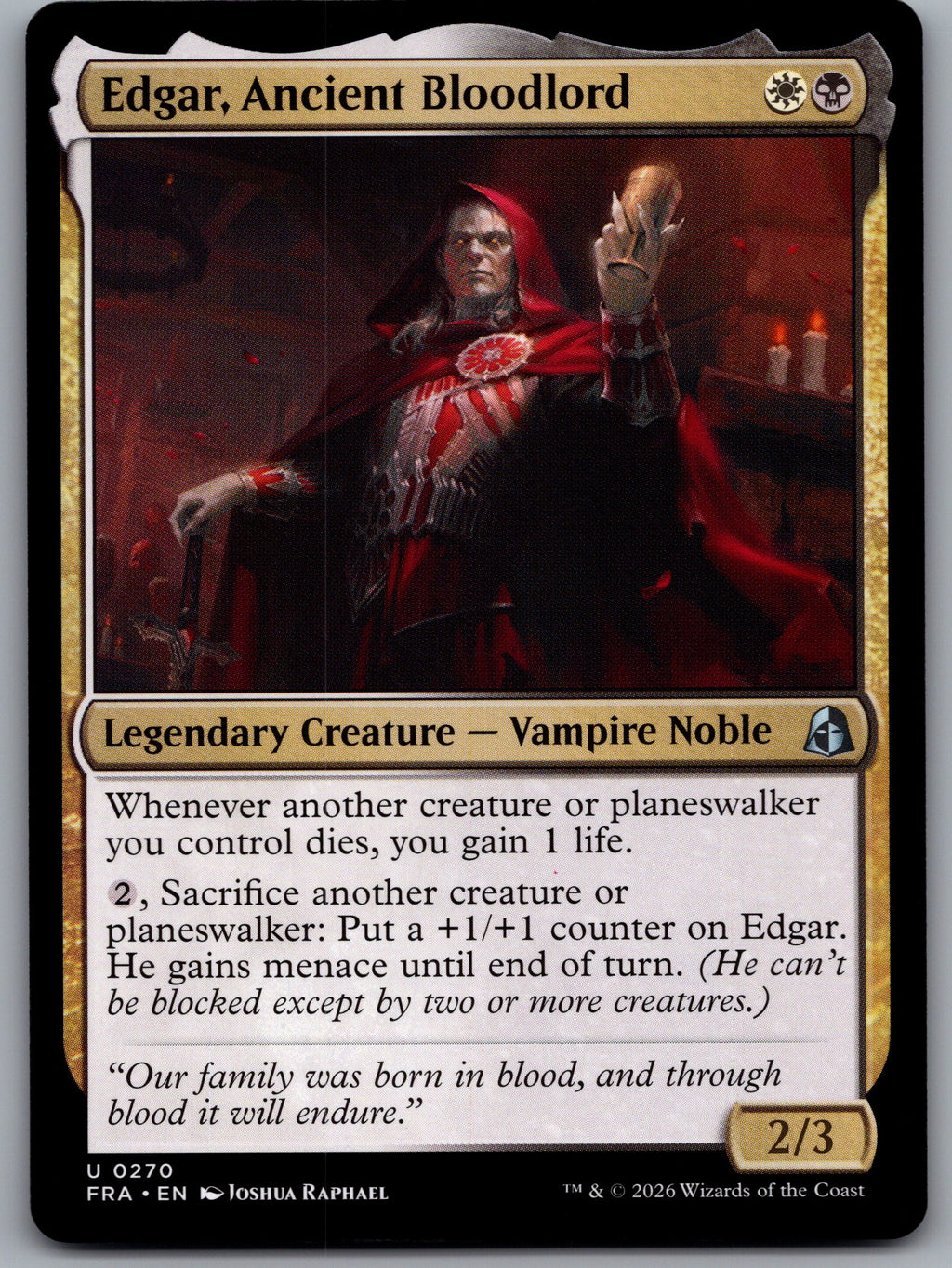 Edgar, Ancient Bloodlord