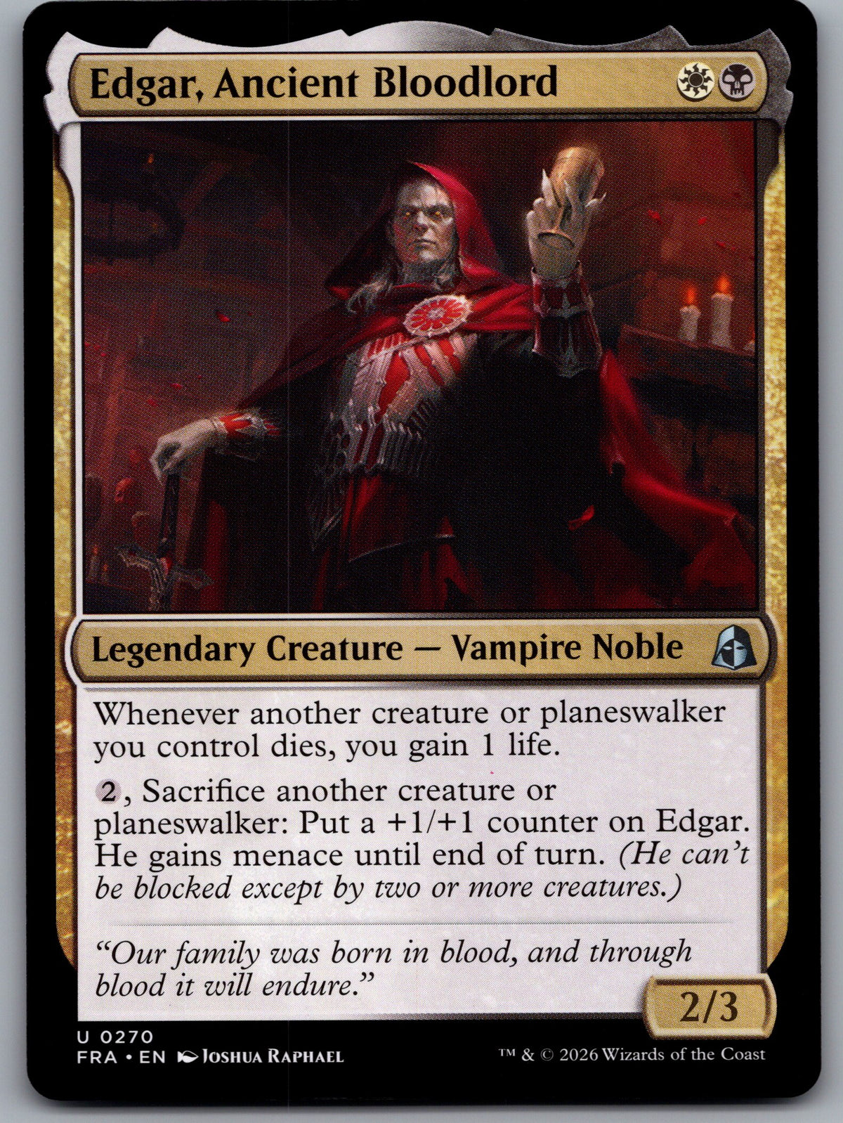Edgar, Ancient Bloodlord