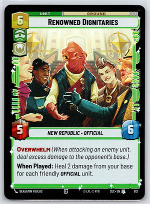 Renowned Dignitaries (Foil) 612 [Secrets of Power]