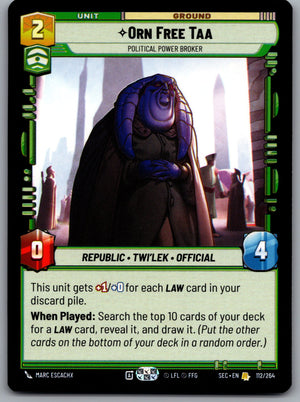 Orn Free Taa - Political Power Broker 112/264 [Secrets of Power]