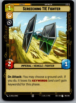 Screeching TIE Fighter 185/264 [Secrets of Power]