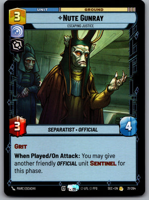 Nute Gunray - Escaping Justice 31/264 [Secrets of Power]