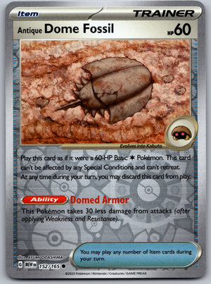 Antique Dome Fossil 152/165 [SV: Scarlet & Violet 151]