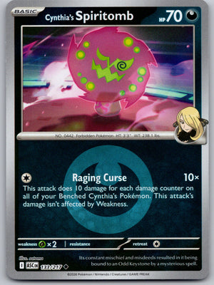 Cynthia's Spiritomb - 133/217 (Energy Symbol Pattern) 133/217 [ME: Ascended Heroes]