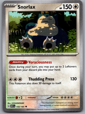 Snorlax 143/165 [SV: Scarlet & Violet 151]