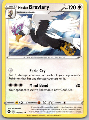 Hisuian Braviary 149/195 [SWSH12: Silver Tempest]