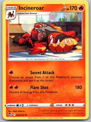 Incineroar 032/195 [SWSH12: Silver Tempest]
