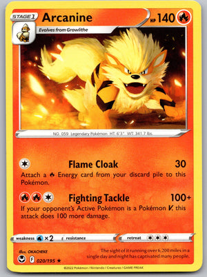 Arcanine 020/195 [SWSH12: Silver Tempest]