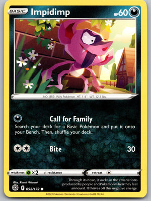 Impidimp 092/172 [SWSH09: Brilliant Stars]