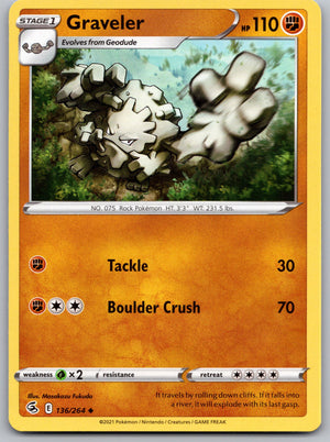 Graveler 136/264 [SWSH08: Fusion Strike]