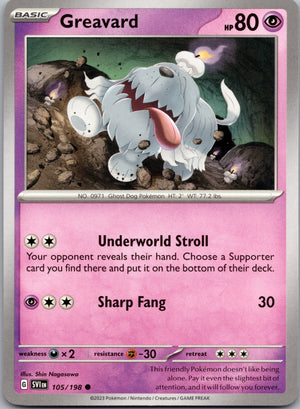 Greavard - 105/198 [SV01: Scarlet & Violet Base Set]