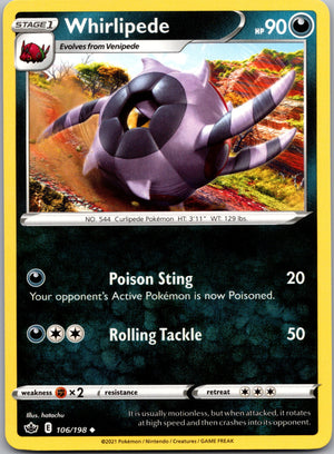 Whirlipede 106/198 [SWSH06: Chilling Reign]