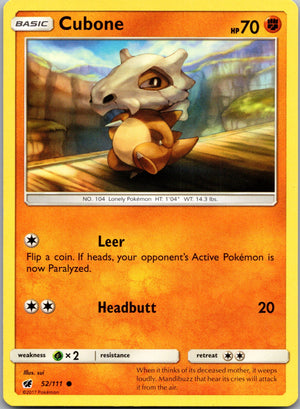 Cubone 52/111 [SM - Crimson Invasion]